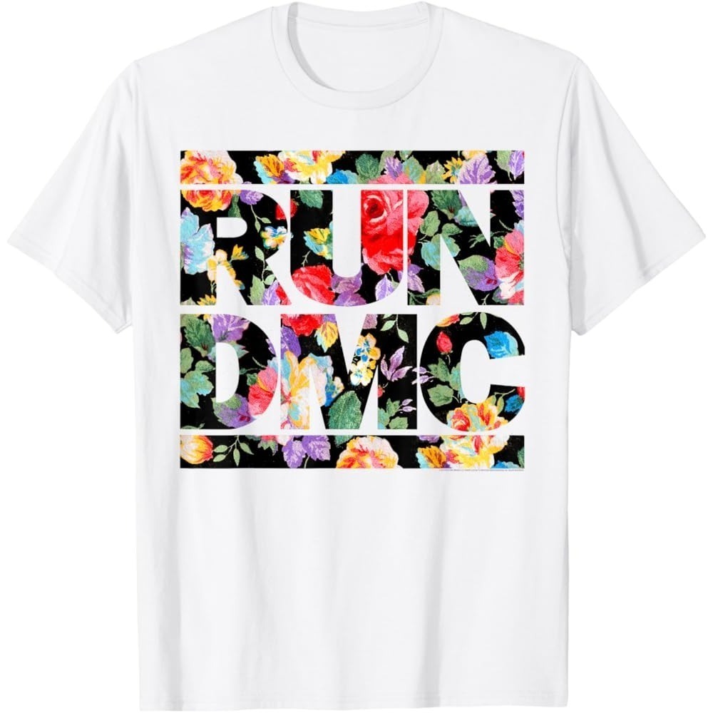 Run DMC Floral Logo T-Shirt Unisex White